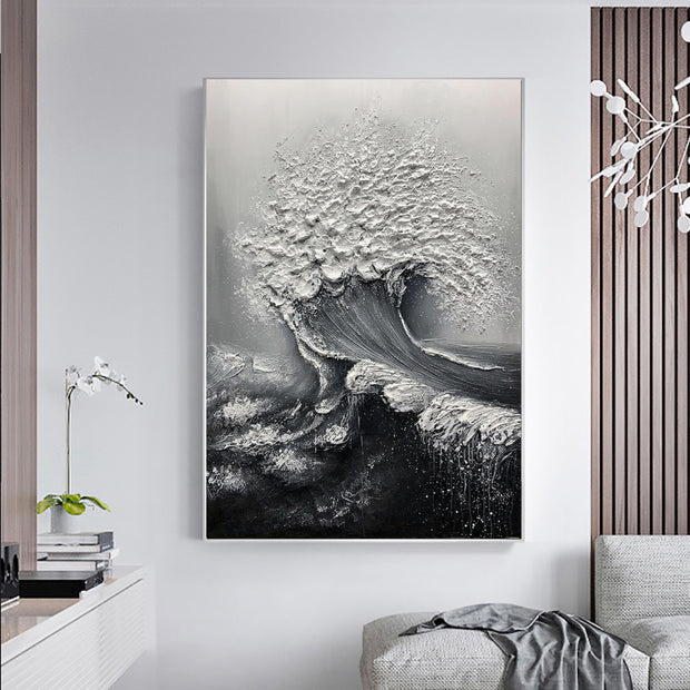 Abstract 3D Ocean Wave Thick Art Hand-painted Oil Painting Room Decor Art Paintings Wall Pictures Artwork For Home Decor Milanforme