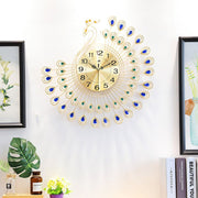 Peacock Wall Clock Living Room Clock Watch Decoration Wall Clock Quartz null