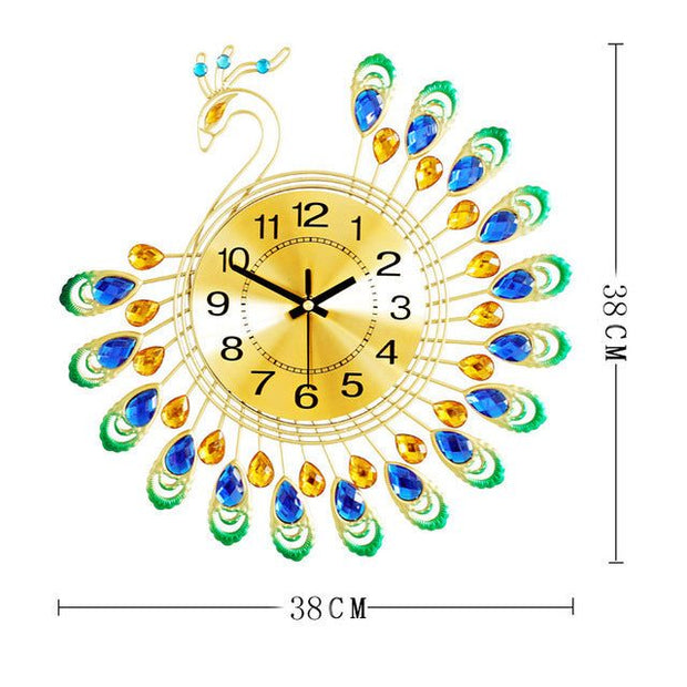 Peacock Wall Clock Living Room Clock Watch Decoration Wall Clock Quartz null