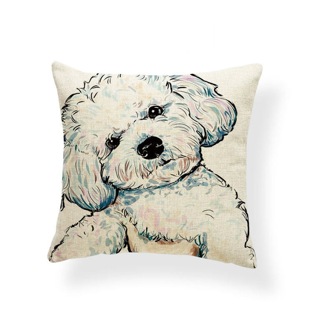 Dog Series Linen Cushions Milanforme