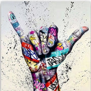 Modern Street Graffiti Hands Canvas  Painting Wall Art Posters and  Picture For Living Room Home Decor No Frame Milanforme