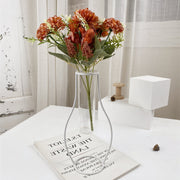 White Retro Iron Line Table Flowers Vases Nordic Decoration null