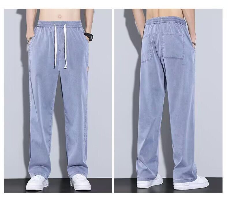  View details for Summer Men’s Ice Silk Jeans – lightweight, breathable denim for hot weather comfort
