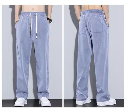  View details for Summer Men’s Ice Silk Jeans – lightweight, breathable denim for hot weather comfort