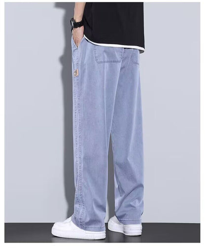  View details for Summer Men’s Ice Silk Jeans – lightweight, breathable denim for hot weather comfort