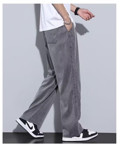  View details for Summer Men’s Ice Silk Jeans – lightweight, breathable denim for hot weather comfort