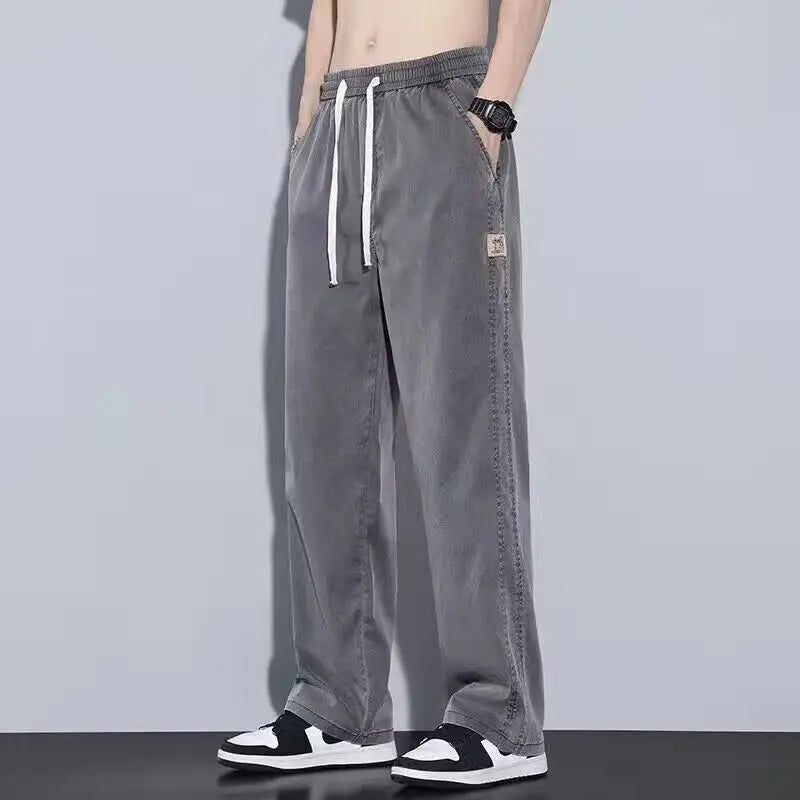  View details for Summer Men’s Ice Silk Jeans – lightweight, breathable denim for hot weather comfort
