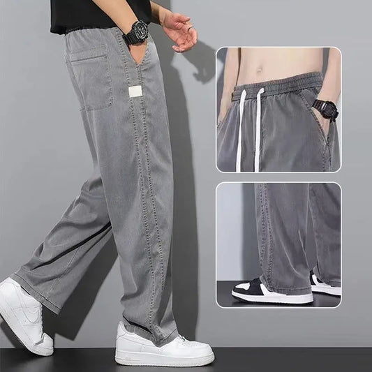 Summer Men‘s Ice silk jeans