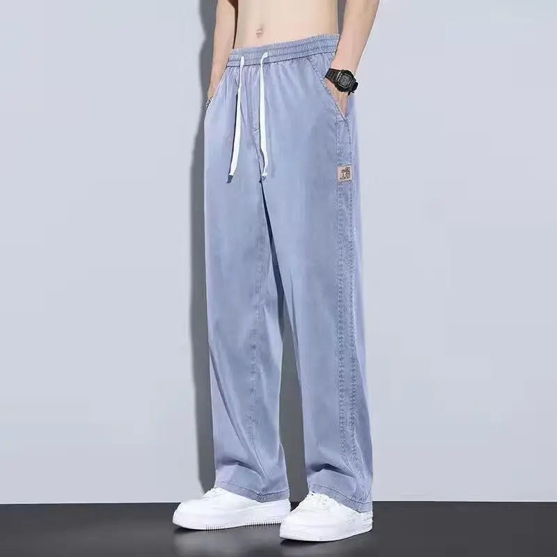  View details for Summer Men’s Ice Silk Jeans – lightweight, breathable denim for hot weather comfort
