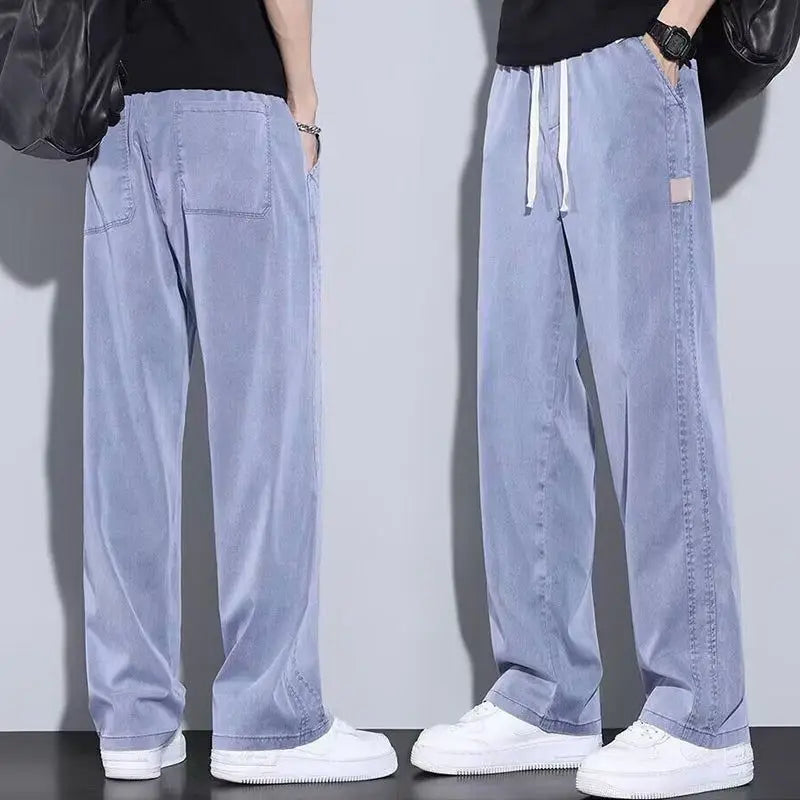  View details for Summer Men’s Ice Silk Jeans – lightweight, breathable denim for hot weather comfort