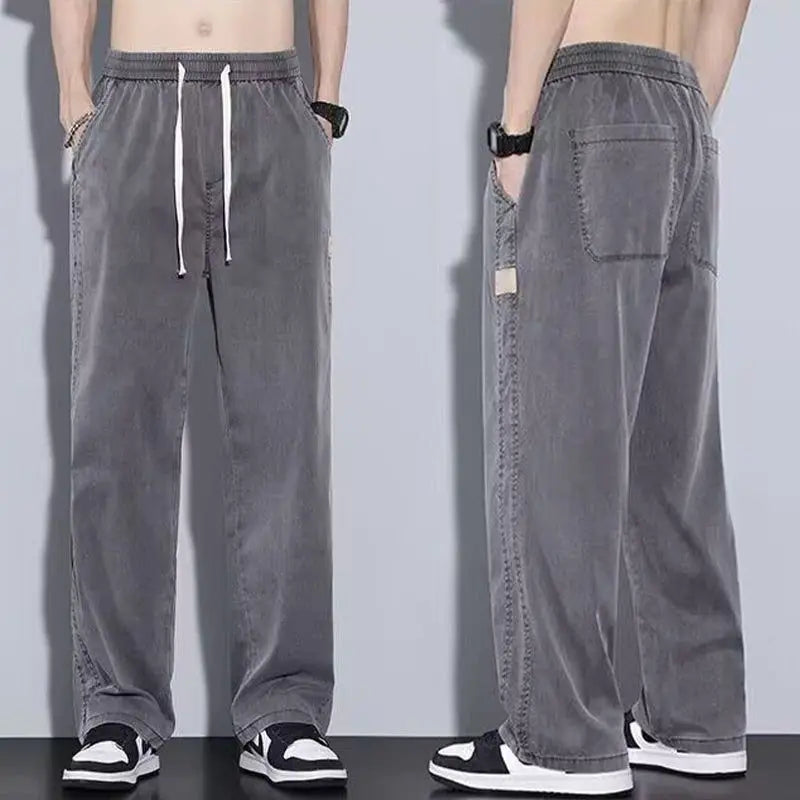  View details for Summer Men’s Ice Silk Jeans – lightweight, breathable denim for hot weather comfort